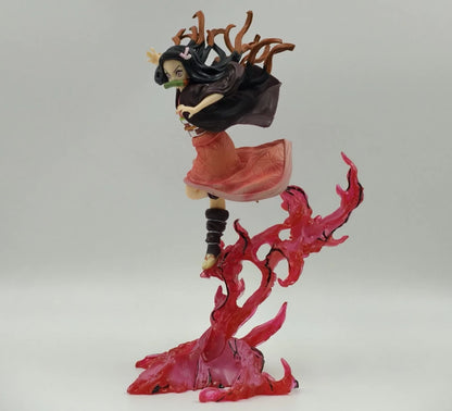 Nezuko Kamado Blood Art Demon Slayer Anime Figure Model Statue PVC 8" [No Box]