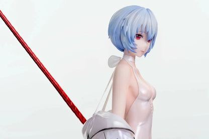 Rei Ayanami Latex Bodysuit Neon Genesis Evangelion Kawaii Anime Figure PVC 8" [No Box]