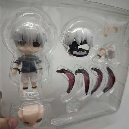 Kaneki Ken Tokyo Ghoul Anime Adjustable Kawaii Chibi Figurine PVC 3.9" [Boxed]