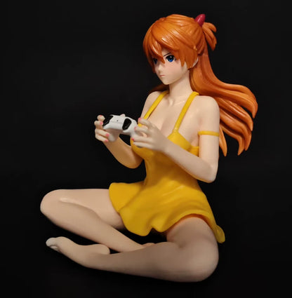 Asuka Sohryu Game Console Neon Genesis Evangelion Anime Figure PVC 4.3" [Boxed]
