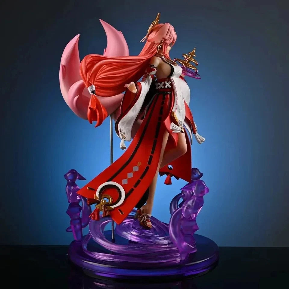 Yae Miko Cheongsam Katsune Genshin Impact RPG Kawaii Figure PVC 8.8" [Boxed]