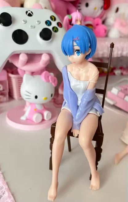 Rem Pajamas Re: Zero Anime Kawaii Desktop Petite Figure PVC 6.6" [No Box]