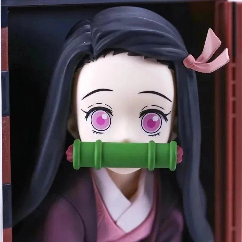 Nezuko Kamado Hiding in her Box Demon Slayer  Anime Kawaii Figure PVC 8.6" [Boxed]
