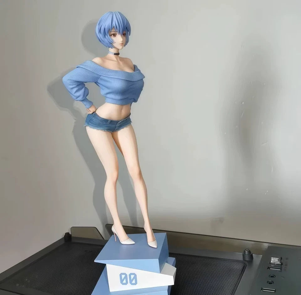 Rei Ayanami Casual Outfit Neon Genesis Evangelion Kawaii Anime Figure PVC 11.8" [Boxed]