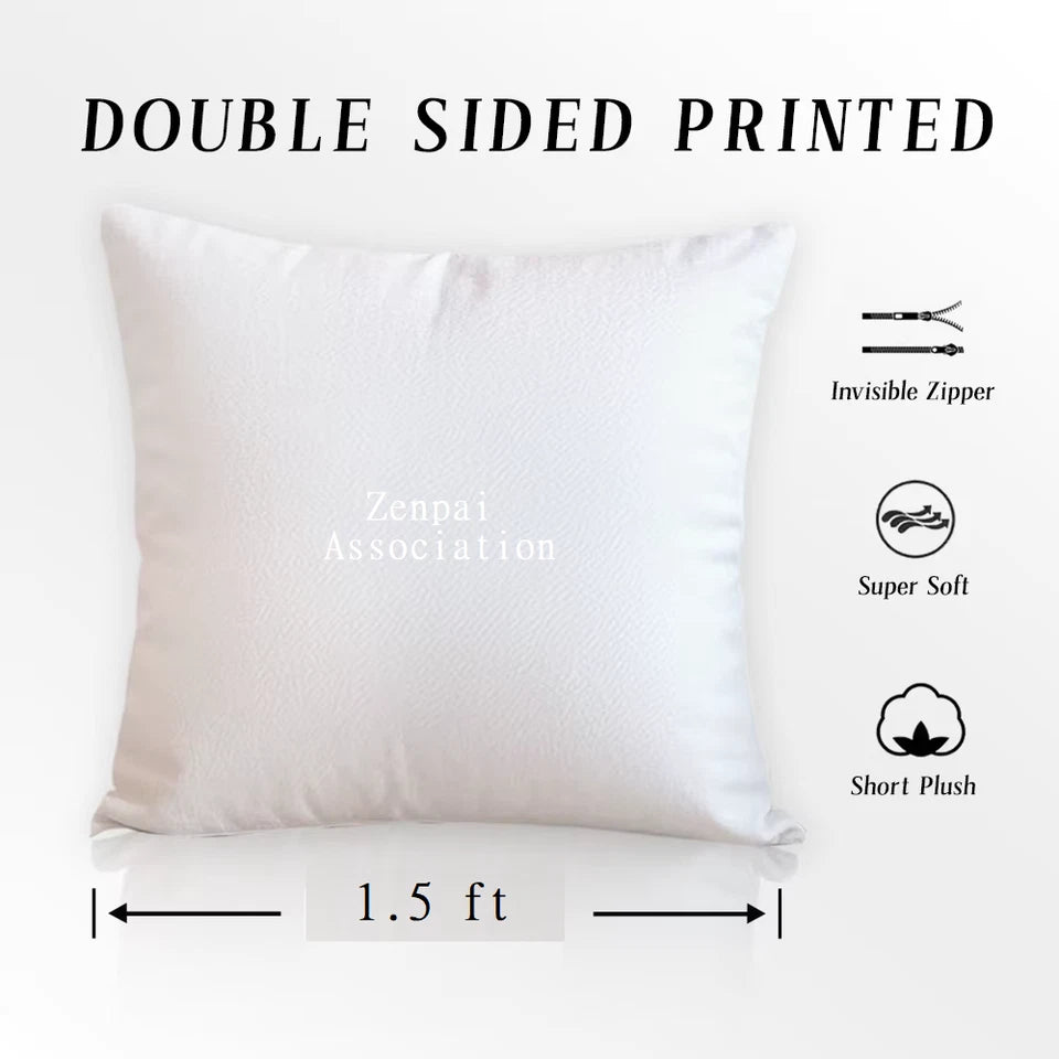 Mori Calliope Vocaloid Hololive Soft Pillow Cushion Cover 1.5 x 1.5 ft