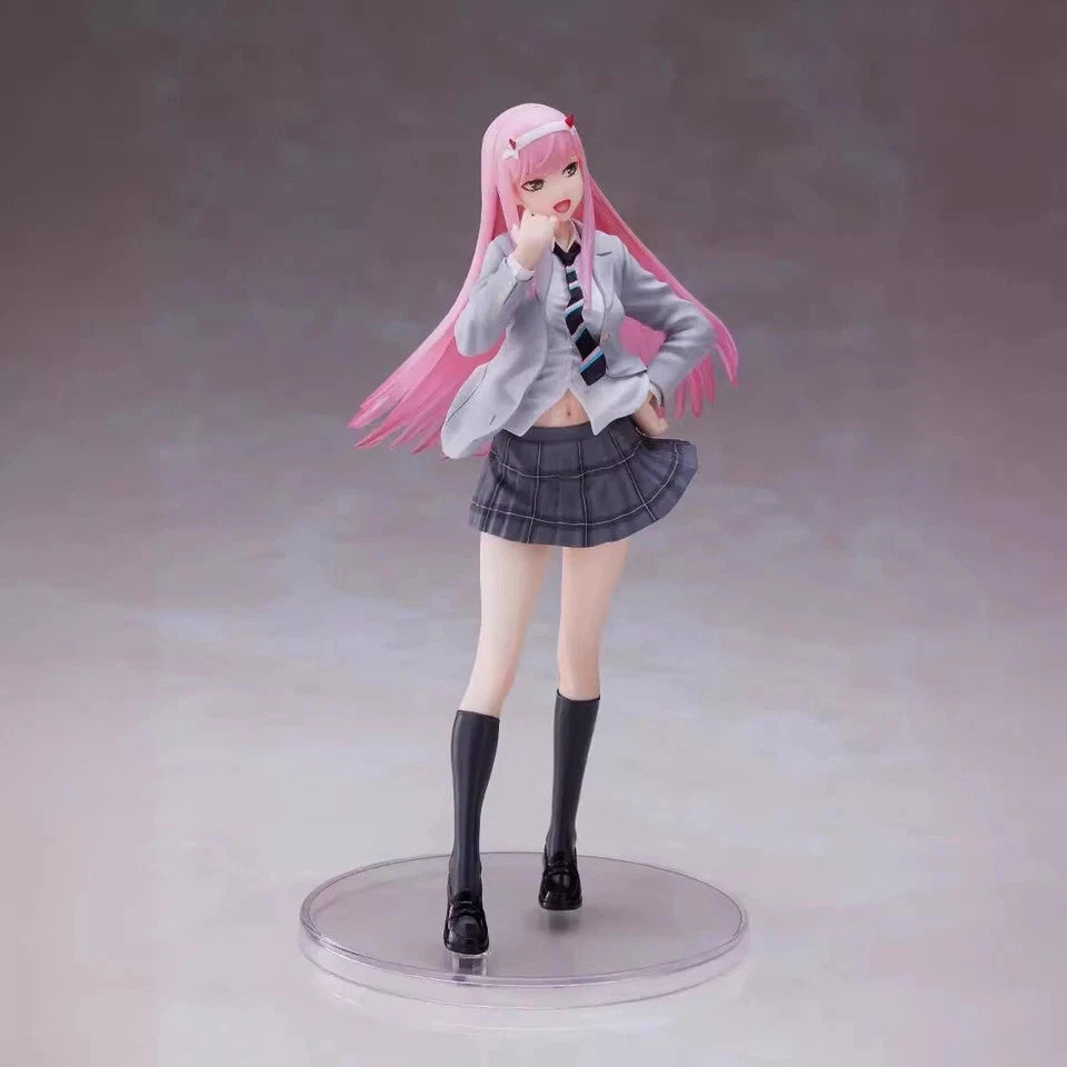 Zero Two Student Outfit Darling in the Franxx Premium Anime Figure PVC 6" [No Box]