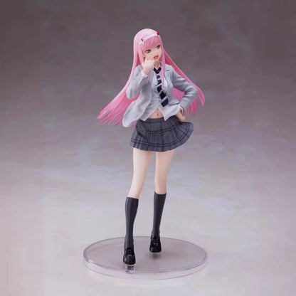Zero Two Student Outfit Darling in the Franxx Premium Anime Figure PVC 6" [No Box]