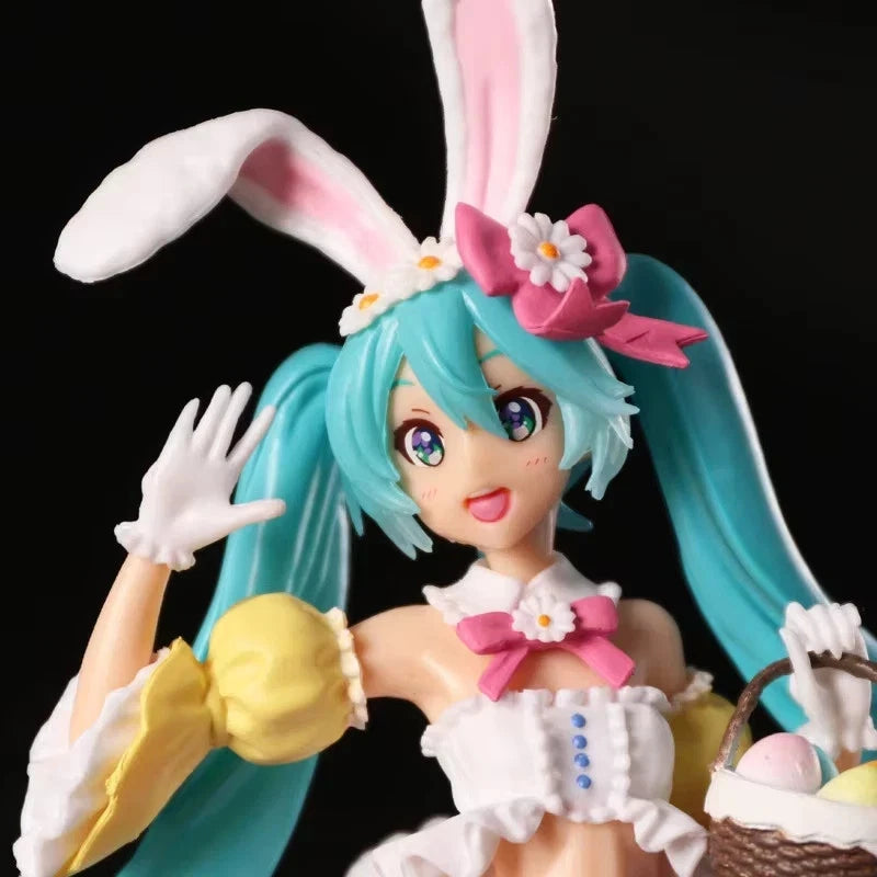 Hatsune Miku Easter Bunny Project DIVA Vocaloid Anime Figure PVC 9" [No Box]
