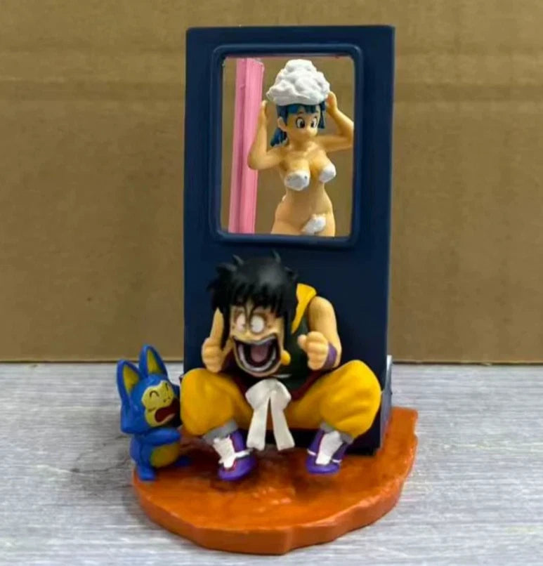 Bulma & Yamcha Dragon Ball Z Funny Anime Figure Model Statue PVC 4" [Adult Collectible]