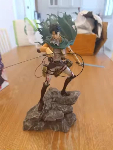 Levi Ackerman Battle Damage Ver. Attack on Titan AoT Anime Figure PVC 13.7" [Boxed]