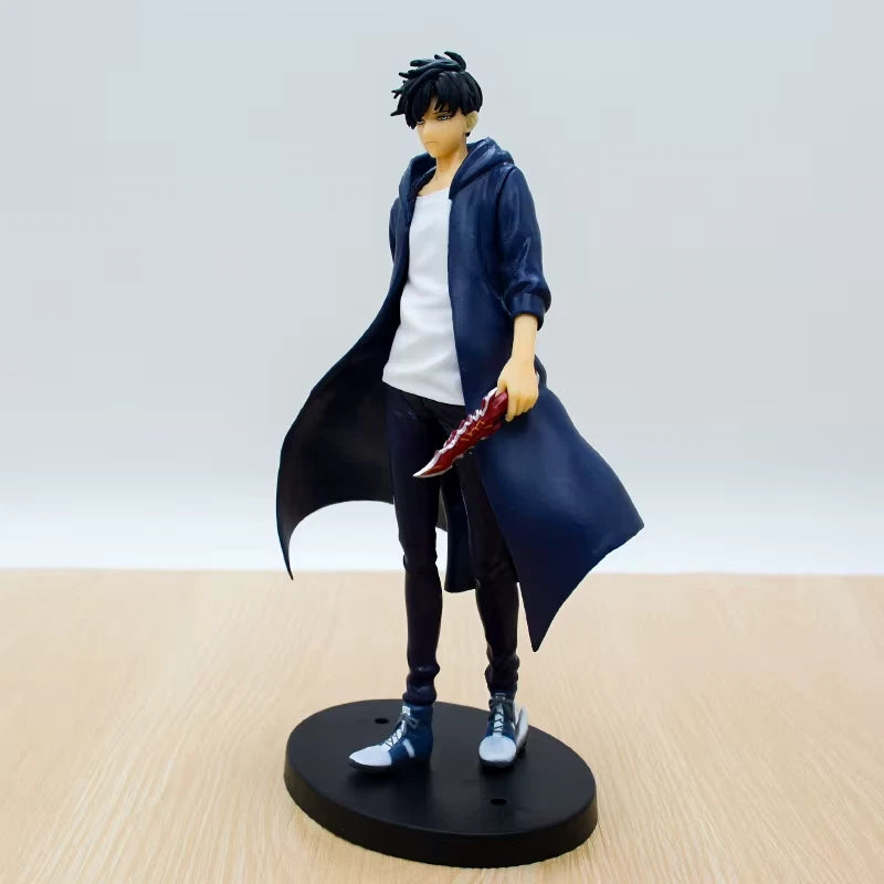 Sung Jin-woo Dual Daggers Solo Leveling Anime Figure Model Statue PVC 8" [Boxed]