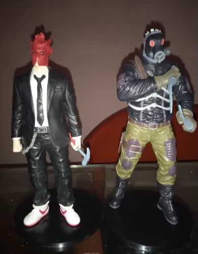Shin Heart Mask, Caiman Gas Mask Dorohedoro Anime Figure Model Statue PVC 7.4" [Boxed]
