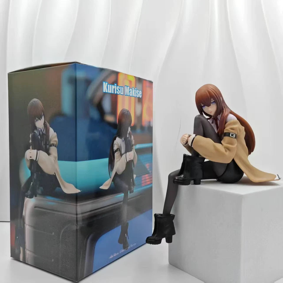 Kurisu Makise Sitting Steins;Gate Kawaii Anime Figure Model Statue PVC 6" [Boxed]