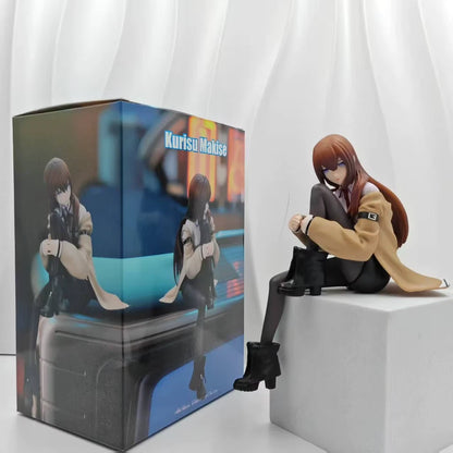 Kurisu Makise Sitting Steins;Gate Kawaii Anime Figure Model Statue PVC 6" [Boxed]