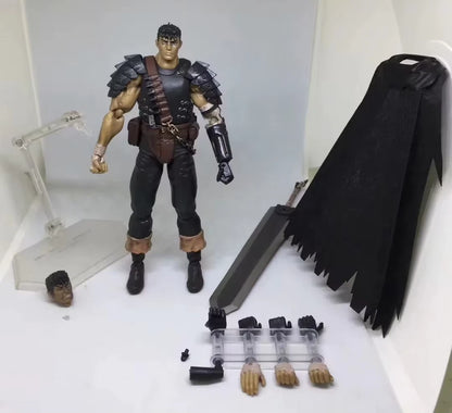 Guts Black Swordsman Berserk Anime Adjustable Action Figure PVC 6.6 in [Boxed]