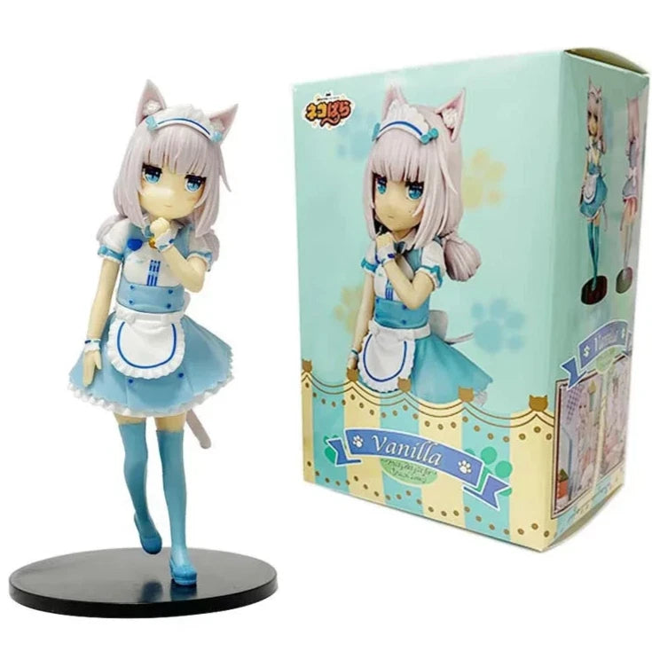 Chocola & Vanilla Maid Outfit Nekopara Anime Figure Model Statue PVC 7" [Boxed]