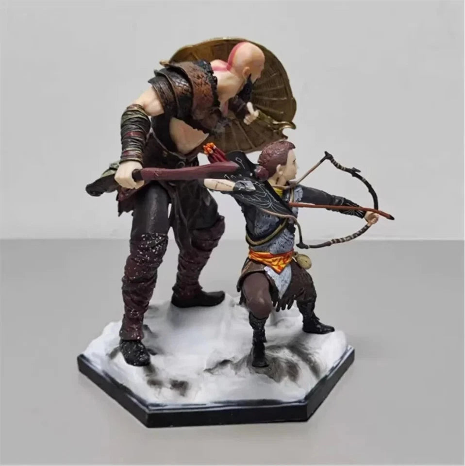 Kratos & Atreus God of War Video Game Action Figure Model Statue PVC 8" [Boxed]