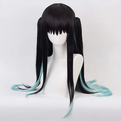Muichiro Tokito Cosplay Wig Demon Slayer Anime 24" Heat Resistant + wig cap