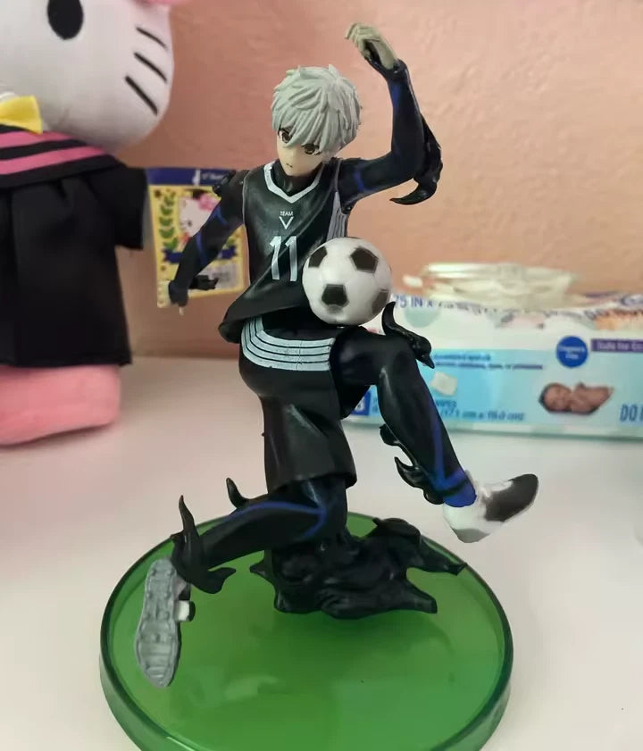 Seishiro Nagi Soccer Jersey Blue Lock Anime Figure Model Statue PVC 4" [No Box]