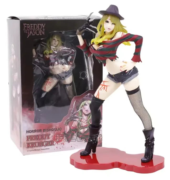 Female Freddy Krueger Collectible Scary Parody Horror Figure PVC 7" [Boxed] *Adult Collectible*