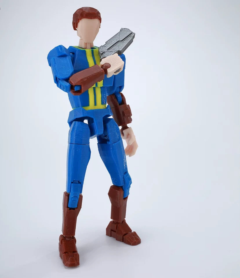 Nate Blue Jumpsuit Fallout RPG Adjustable Gaming Action Figure PVC 5.5" [No Box]
