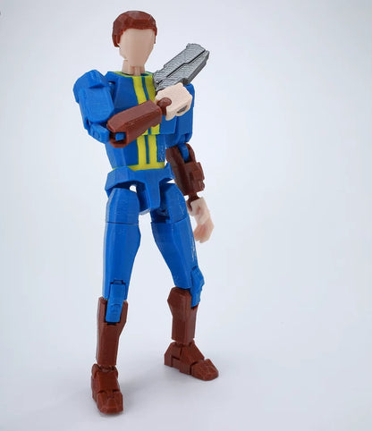 Nate Blue Jumpsuit Fallout RPG Adjustable Gaming Action Figure PVC 5.5" [No Box]