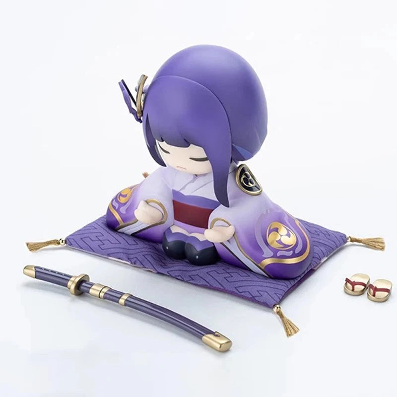 Raiden Shogun Kimono Genshin Impact RPG Kawaii Chibi Figurine PVC 3.9" [No Box]