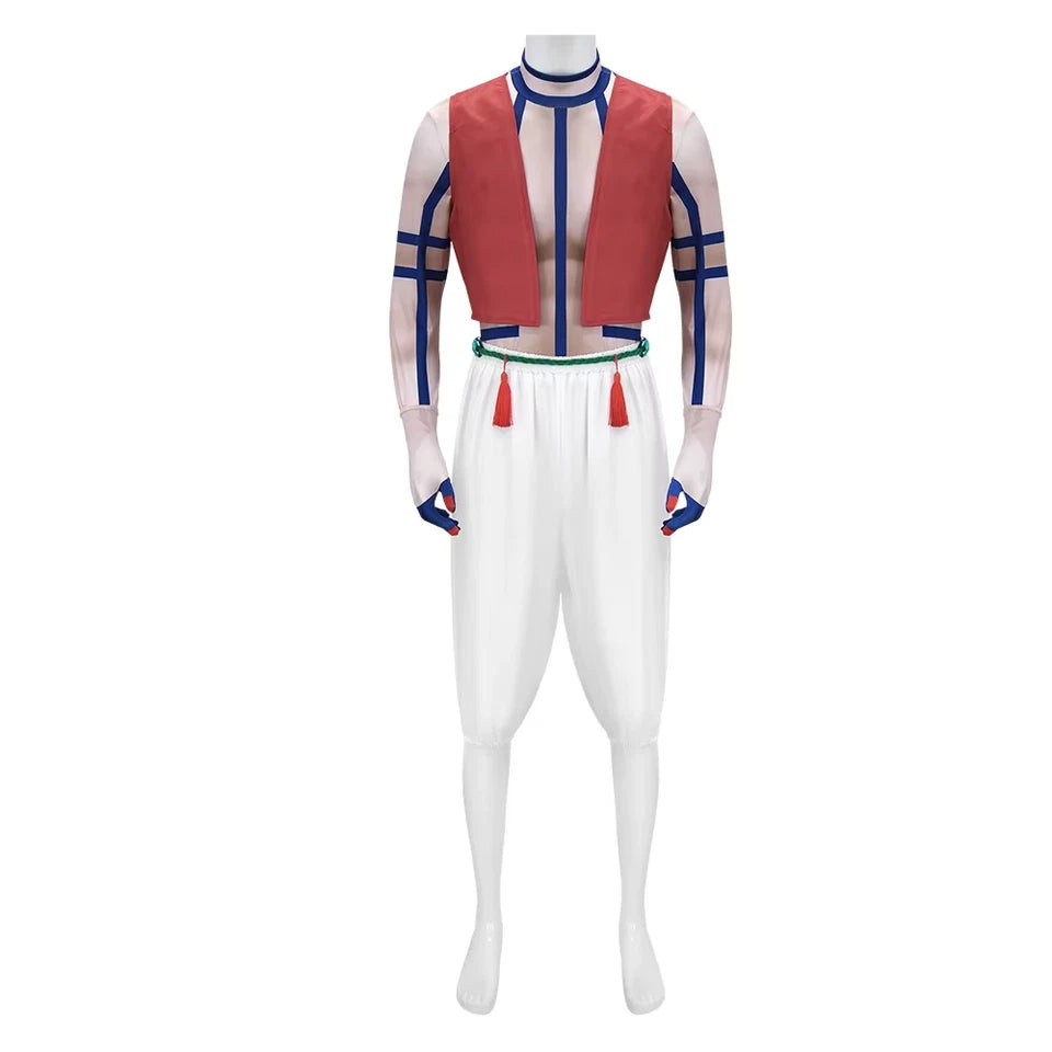 Akaza Cosplay Demon Slayer Full Set: Gloves, Vest, Pants, Shirt, & Tassels DM SZ