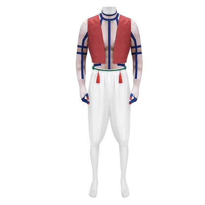 Akaza Cosplay Demon Slayer Full Set: Gloves, Vest, Pants, Shirt, & Tassels DM SZ