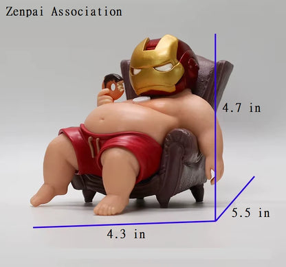 Chubby Iron Man Mark 45 Marvel Parody Funny Action Figure PVC 4.7 in [No Box]
