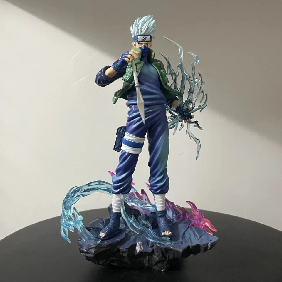 Kakashi Hatake Chidori Naruto Shippuden Anime Figure Model Statue PVC 9" [Boxed]