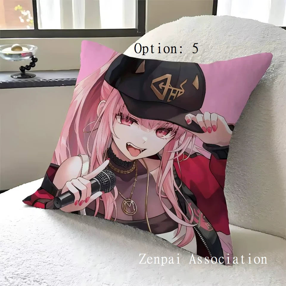 Mori Calliope Vocaloid Hololive Soft Pillow Cushion Cover 1.5 x 1.5 ft