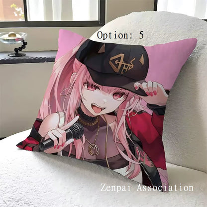 Mori Calliope Vocaloid Hololive Soft Pillow Cushion Cover 1.5 x 1.5 ft