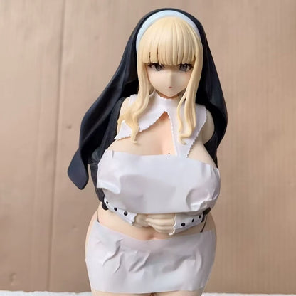Louisa Full Bust Nun Kounin Sao Ojisan Manga Cast Off Curvy Figure PVC 10" [Boxed] *Adult Collectible*