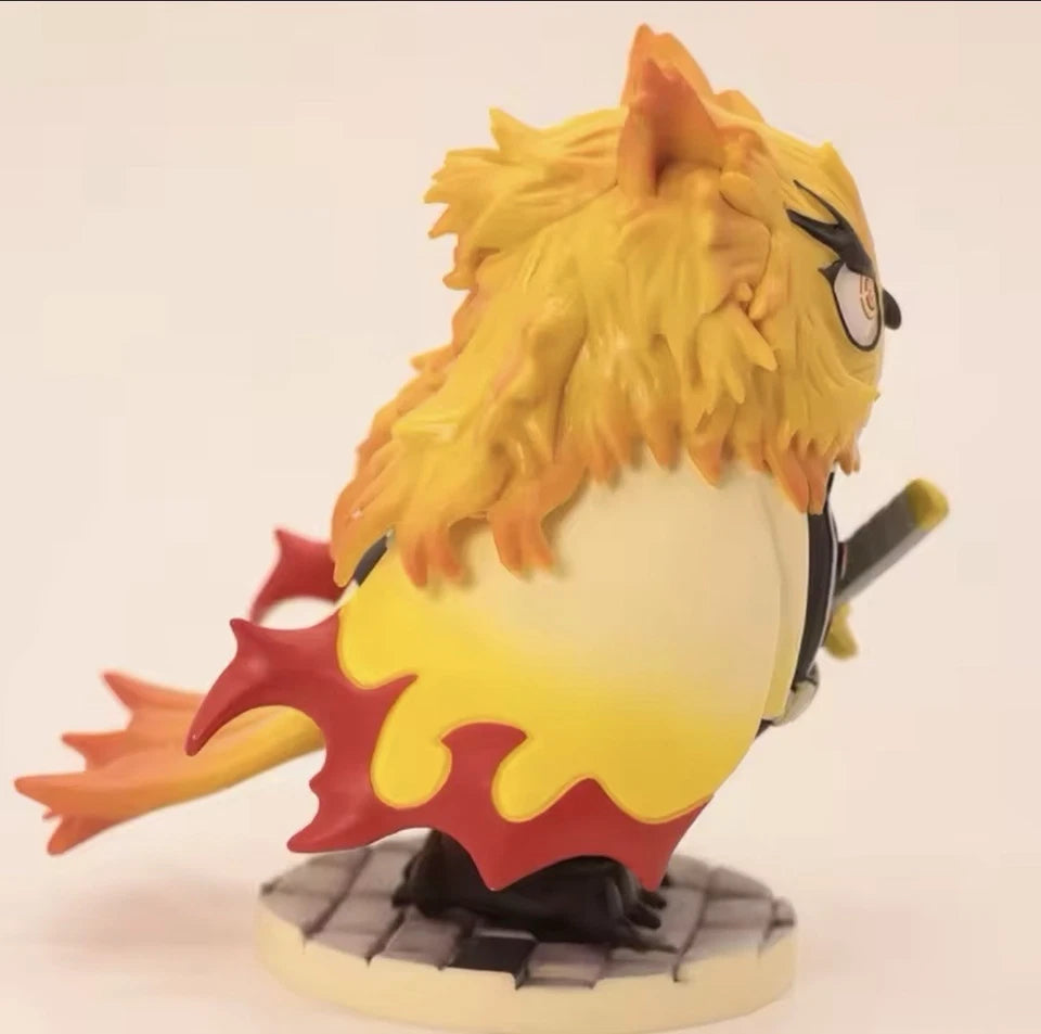 Kyojuro Owl Flame Hashira Demon Slayer Anime Parody Figure PVC 3.9" [No Box]