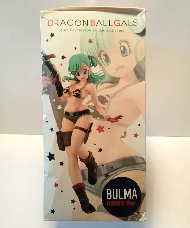 Bulma Army Bikini Dragon Ball Z Kawaii Anime Figure Model Statue PVC 7" [Boxed]