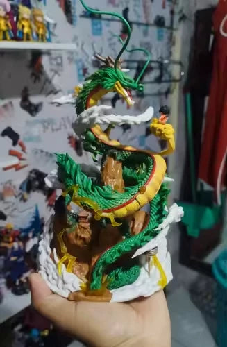 Childhood Goku & Shenron Dragon Ball Anime Figure Model Statue PVC 8.5" [No Box]