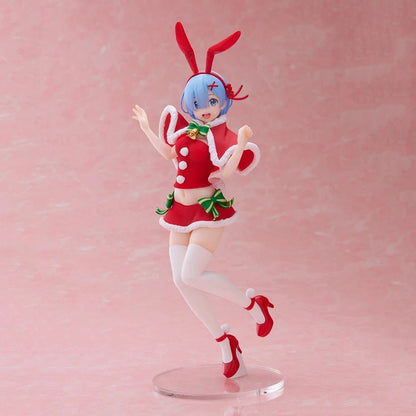 Rem Christmas Bunny Re: Zero Anime Holiday Edition Kawaii Figure PVC 8" [No Box]