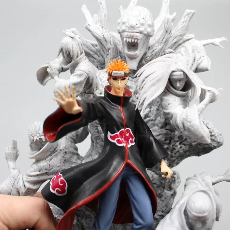 Pain Akatsuki Demonic Statue Naruto Collectible Fine-Detailed Anime Figure PVC 9" [Boxed]