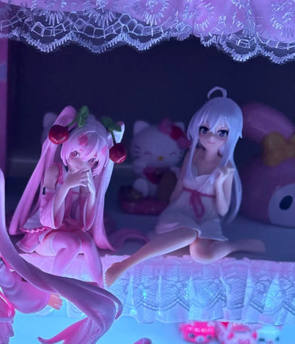 Elaina Pajamas Wandering Witch Anime Adorable Kawaii Desktop Figure 3.5" [No Box]
