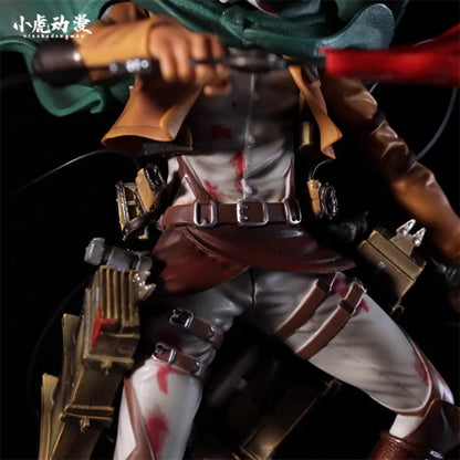 Levi Ackerman Battle Damage Ver. Attack on Titan AoT Anime Figure PVC 13.7" [Boxed]