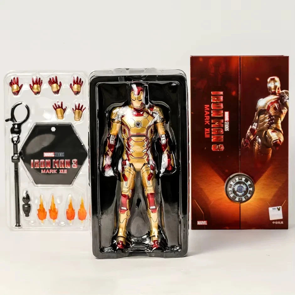 Iron Man Mark 42 Marvel Adjustable Classic Action Figure Model PVC 6" [Boxed]