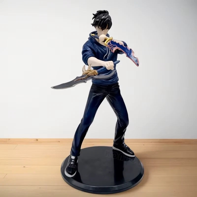 Sung Jin-woo Dual Daggers Solo Leveling Anime Figure Model Statue PVC 7.5" [Boxed]