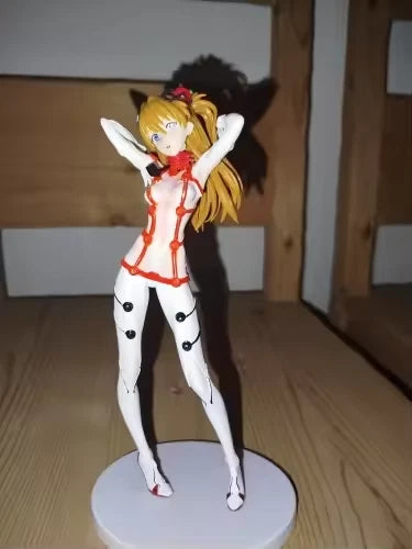 Asuka Sohryu Lab Suit Rebuild of Evangelion Cute Anime Figure Model PVC 8" [Boxed]