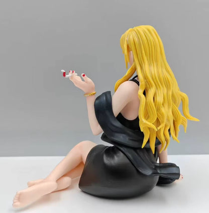 Vermouth Sitting & Smoking Detective Conan Figure Model Statue PVC 5.3" [Boxed]