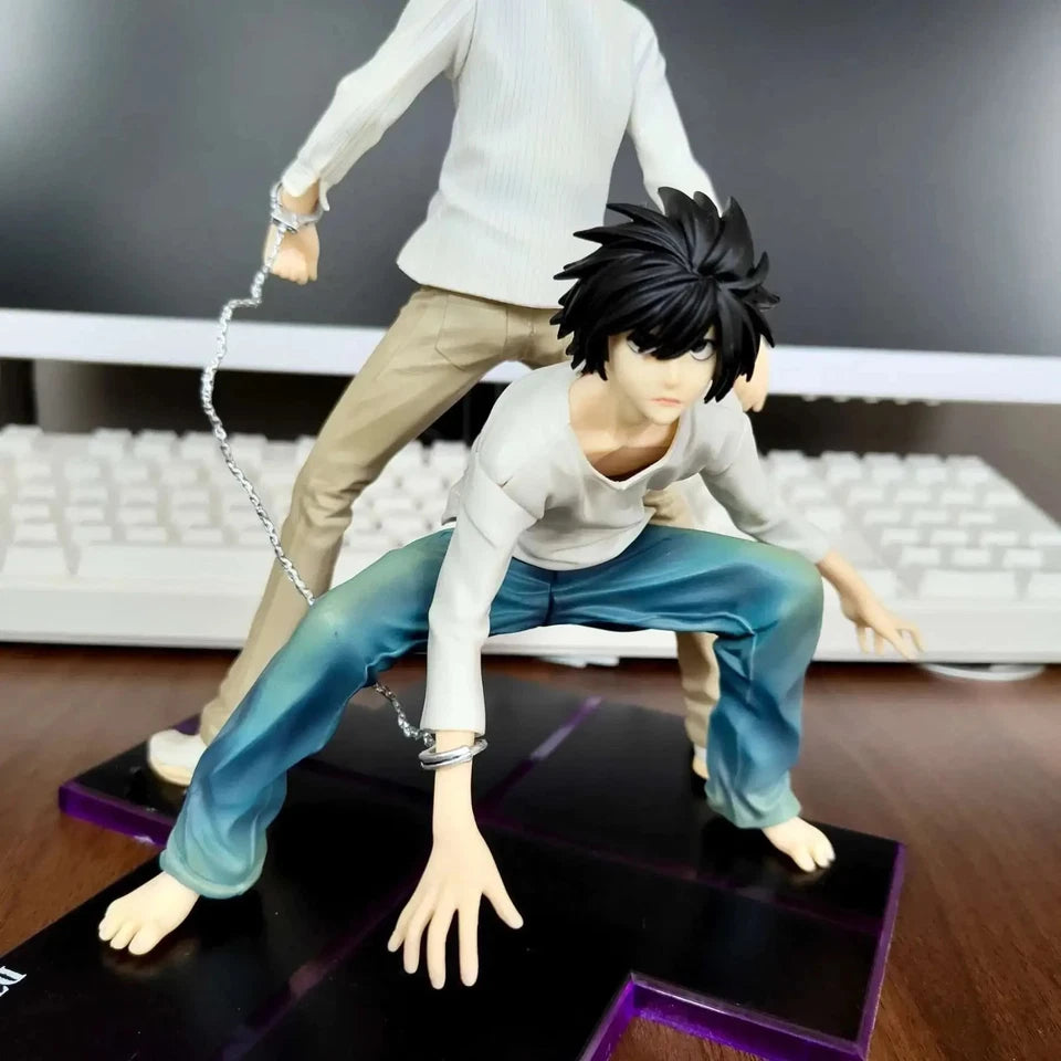 Light Yagami vs L Lawliet Death Note Collectible Anime Figure PVC 8.5" [Boxed]