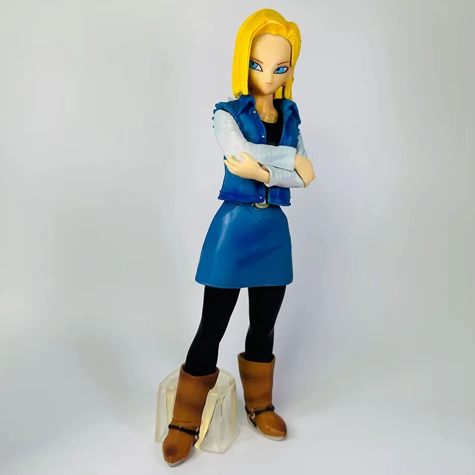Android 18 & Android 17 Dragon Ball Z Anime Figure Model Statue PVC 9" [Boxed]