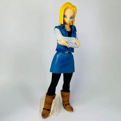 Android 18 & Android 17 Dragon Ball Z Anime Figure Model Statue PVC 9" [Boxed]