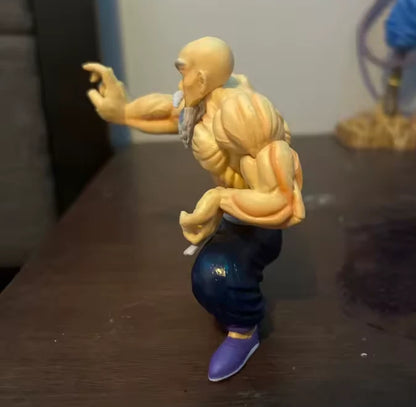 Master Roshi Buff Dragon Ball Z Classic Anime Figure Model Statue PVC 4" [No Box]