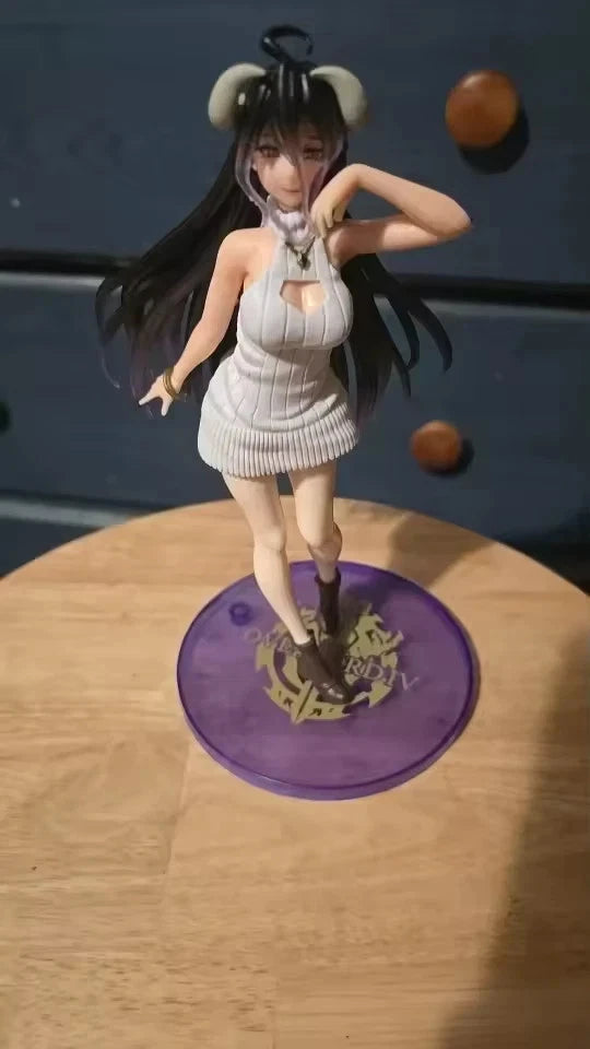 Albedo Knit Dress Succubus OVERLORD Anime Figure Model Statue PVC 8" [Boxed]